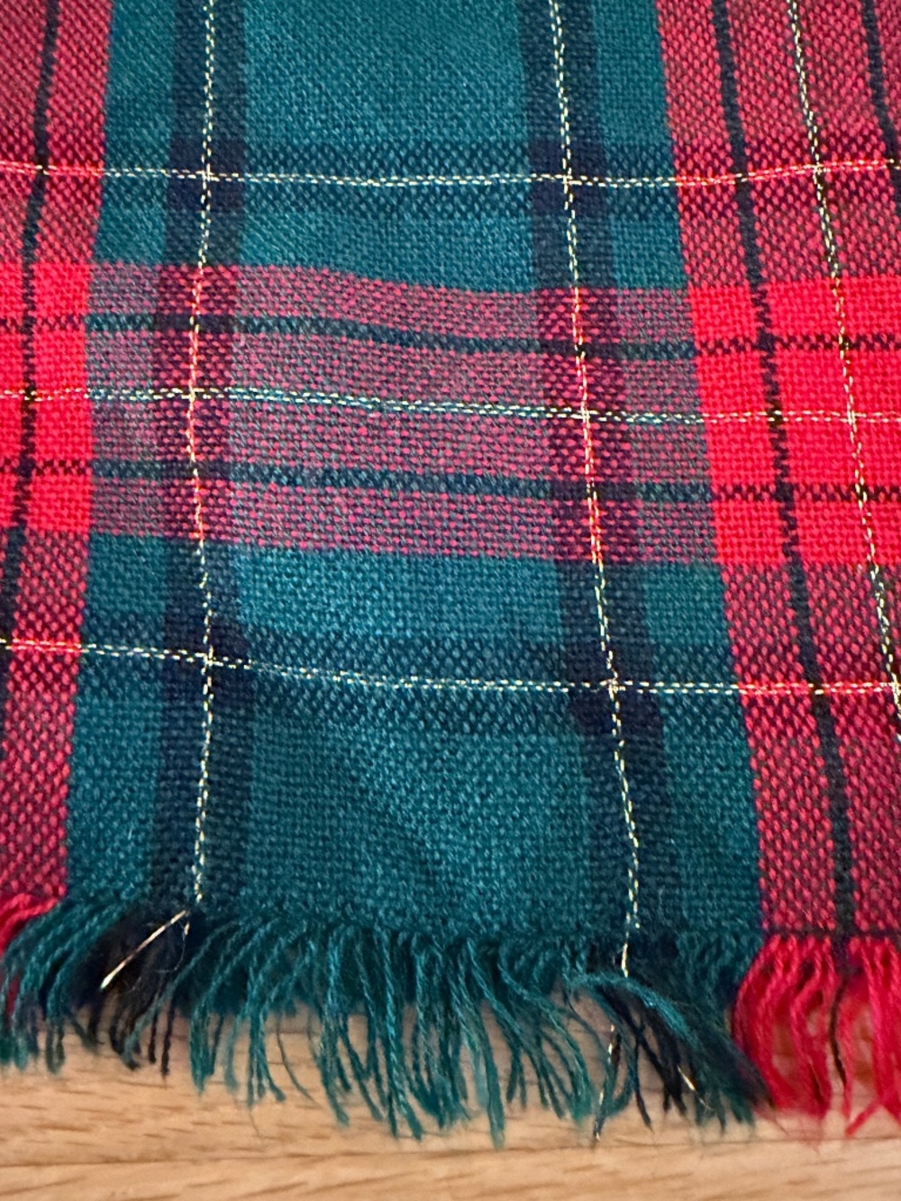 Red and Green Rectangle Christmas Holiday Tablecloth Tartan Plaid Cloth